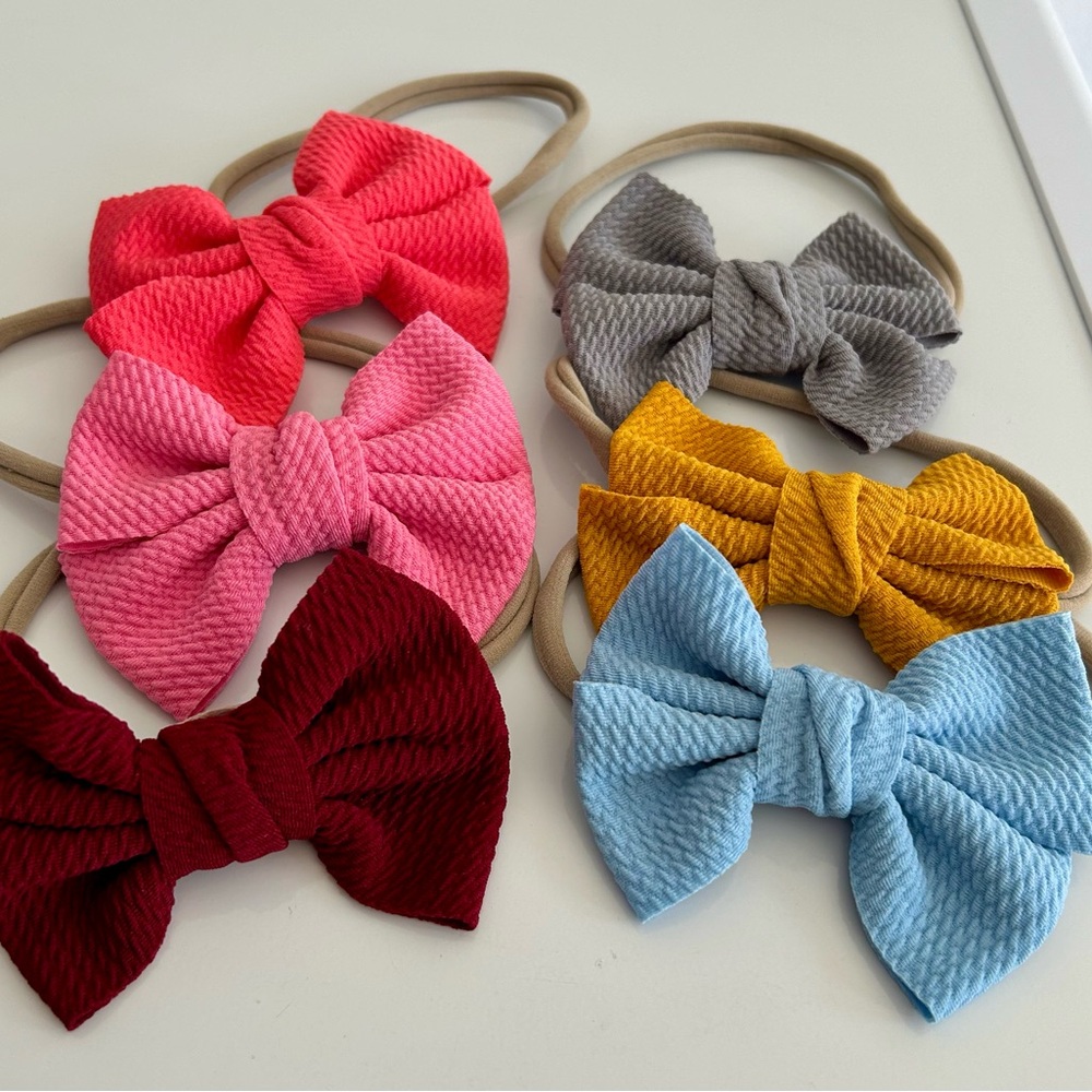 NEW - Colorful Bow Headband Set for babies/toddlers